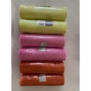 Decorative Mesh Ribbon Rolls Yellow, Pink,‎ Orange Craft - 6 Rolls 10x30 ft each